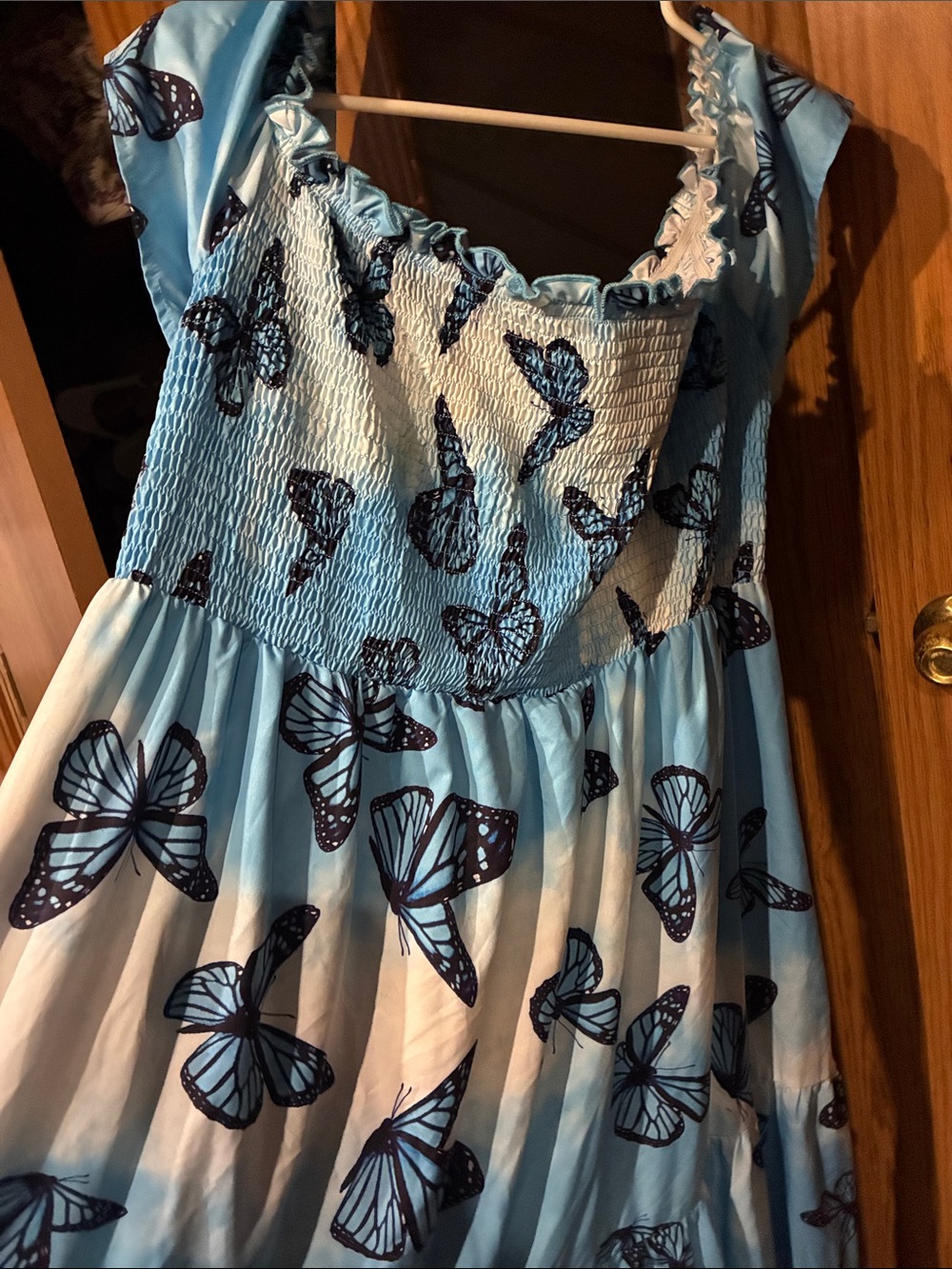 Women’s Blue Butterfly Maxi Dress by